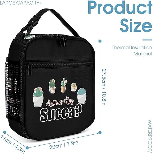 Miniatura 2 de What Up Succa Insulated Lunch Bag for Women Men Reusable Lunch Box Tote Bag for Work Travel