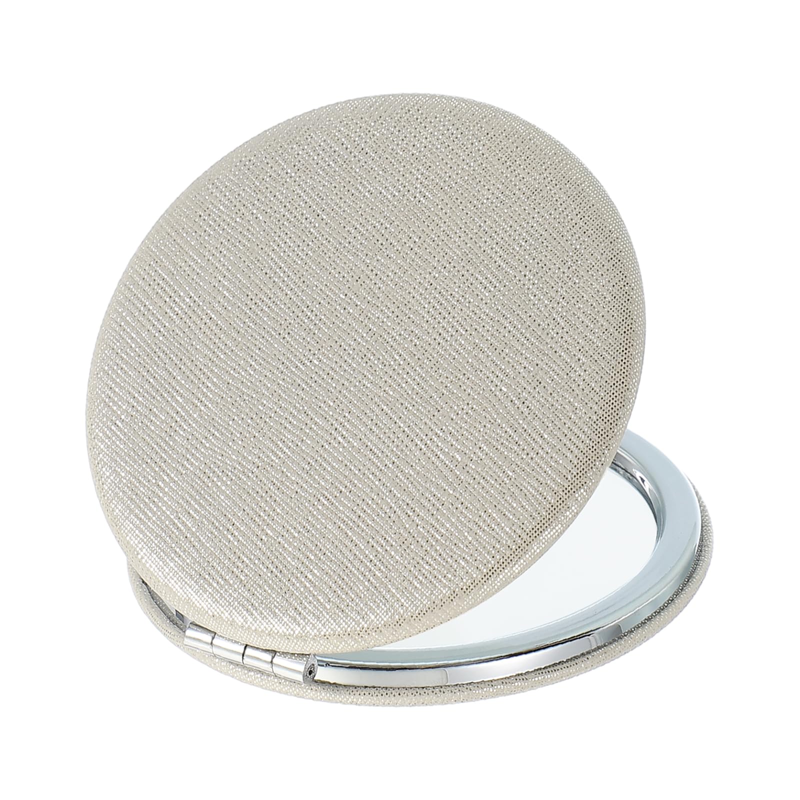 Miroir de poche compact contre les imprévus beauté | Miroir rond de maquillage beige