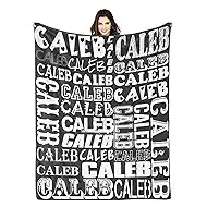 Personalized Blankets for Kids with Names Customized Blankets with Name for Adult Custom Baby Girls Boys Blankets with Name Gift for Birthday for Kids Baby Items (Black)