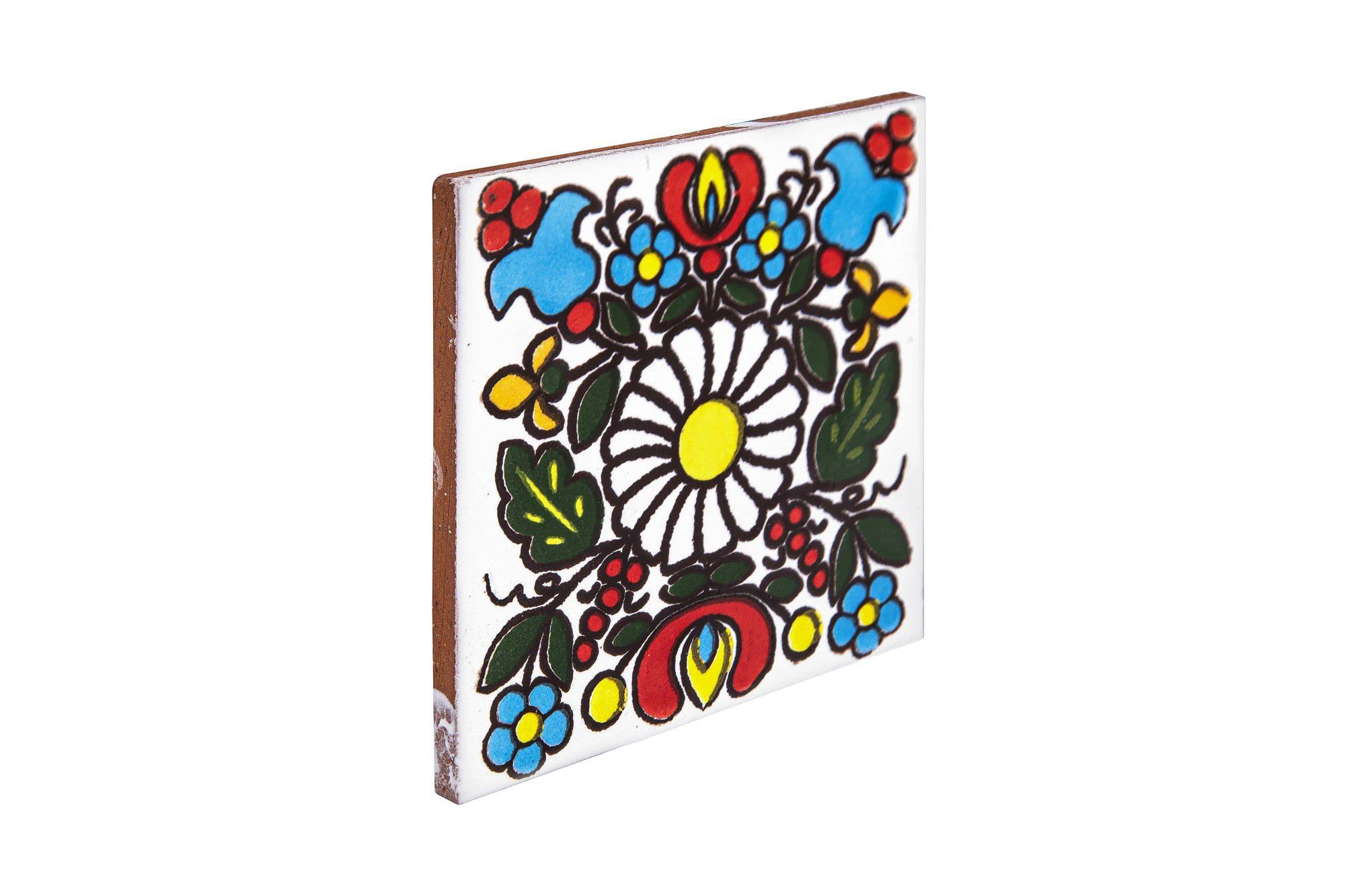 Cerames azulejos de mosaico Talavera Kociewski - 30 azulejos decorativos de cerámica mexicana para baño, ducha, escaleras, pared posterior de la cocina | azulejos de mexicanos 10,5x10,5 cm