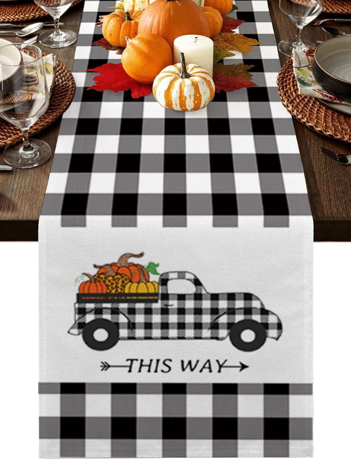 Buffalo Plaid Table Runner Fall Thanksgiving Nigeria Ubuy
