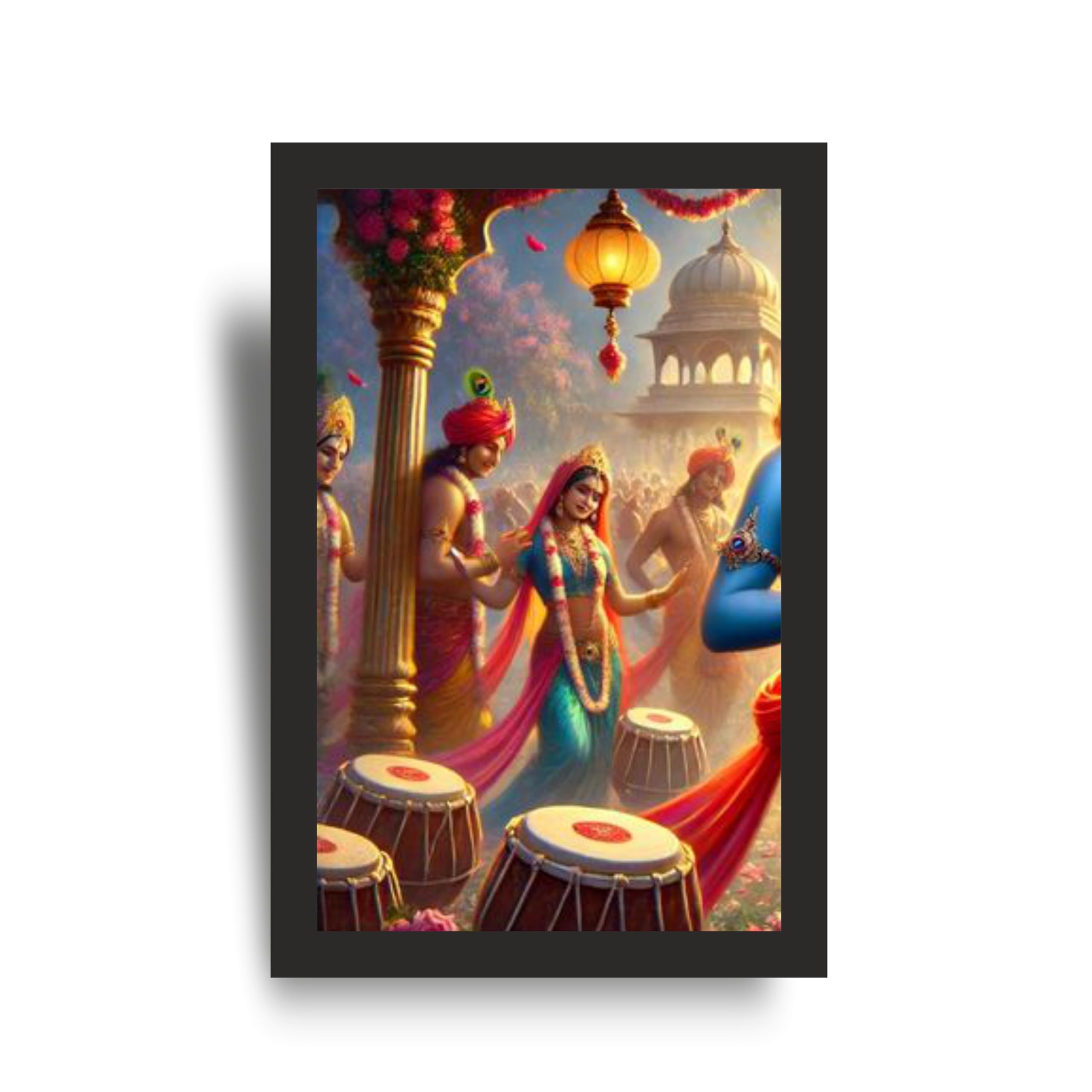 Radha Krishna Celebration Wall Art Set of 3 – view 2