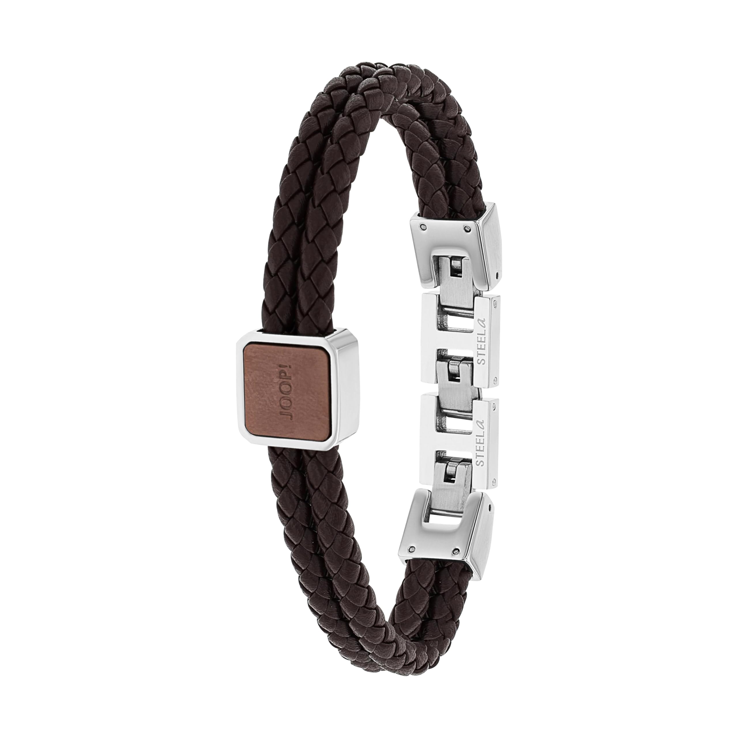 JOOP! Armband Edelstahl Herren Armschmuck, 18,5+1,5+1,5 cm, Silber, Kommt in Schmuck Geschenk Box, 2038036