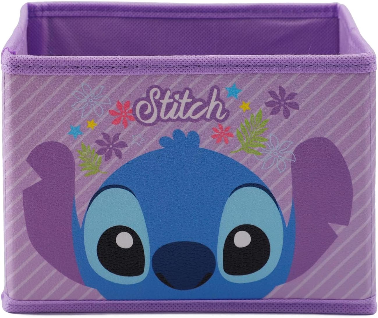 Stitch Collapsible Storage Foldable Cube Storage Box Stitch Desk Room Decoration Boxes Desk Baskets Winnie Makeup Holder Organizer for Gils Women Stitch Lover (Box-Stitch)