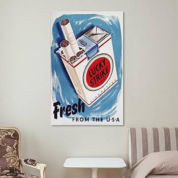 Amazon.co.jp: ヴィンテージ1900年代タバコタバコ広告ポスター アート