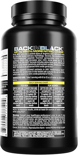 Miniatura 6 de MRI Performance NO2 refuerzo de óxido nítrico, fórmula original con 3,000 mg de L-arginina y AAKG para fuerza y resistencia, apoya la producción de