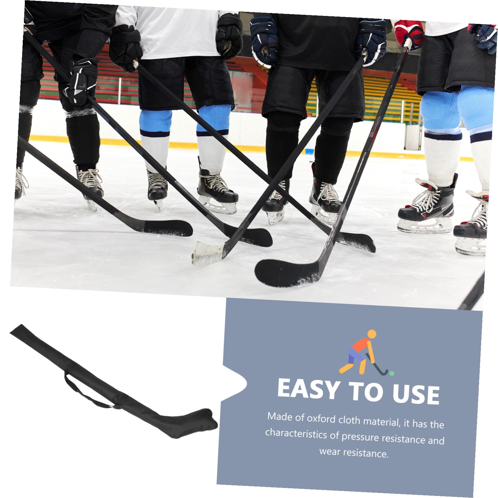Bolsa Resistente al Desgaste y Presión de Tela Oxford para Palos de Hockey sobre Hielo Diseño Especial para Transporte Portátil y Almacenamiento Seguro