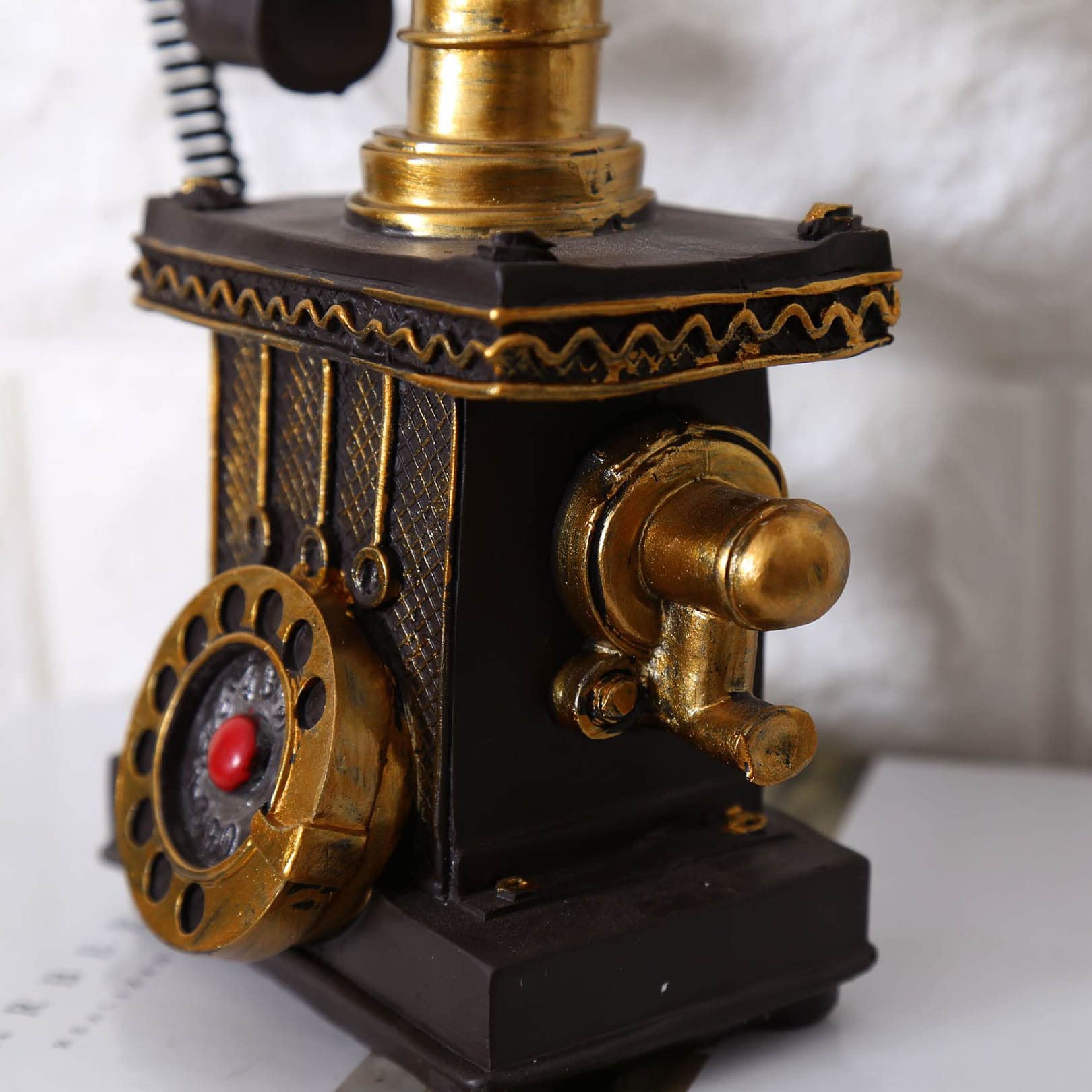 Téléphones Rétro Fixe Vintage Noir Multi Fonction Fer Téléphone À Domicile Téléphone Fixe Rétro pour Amis ou Familles Téléphone Maison