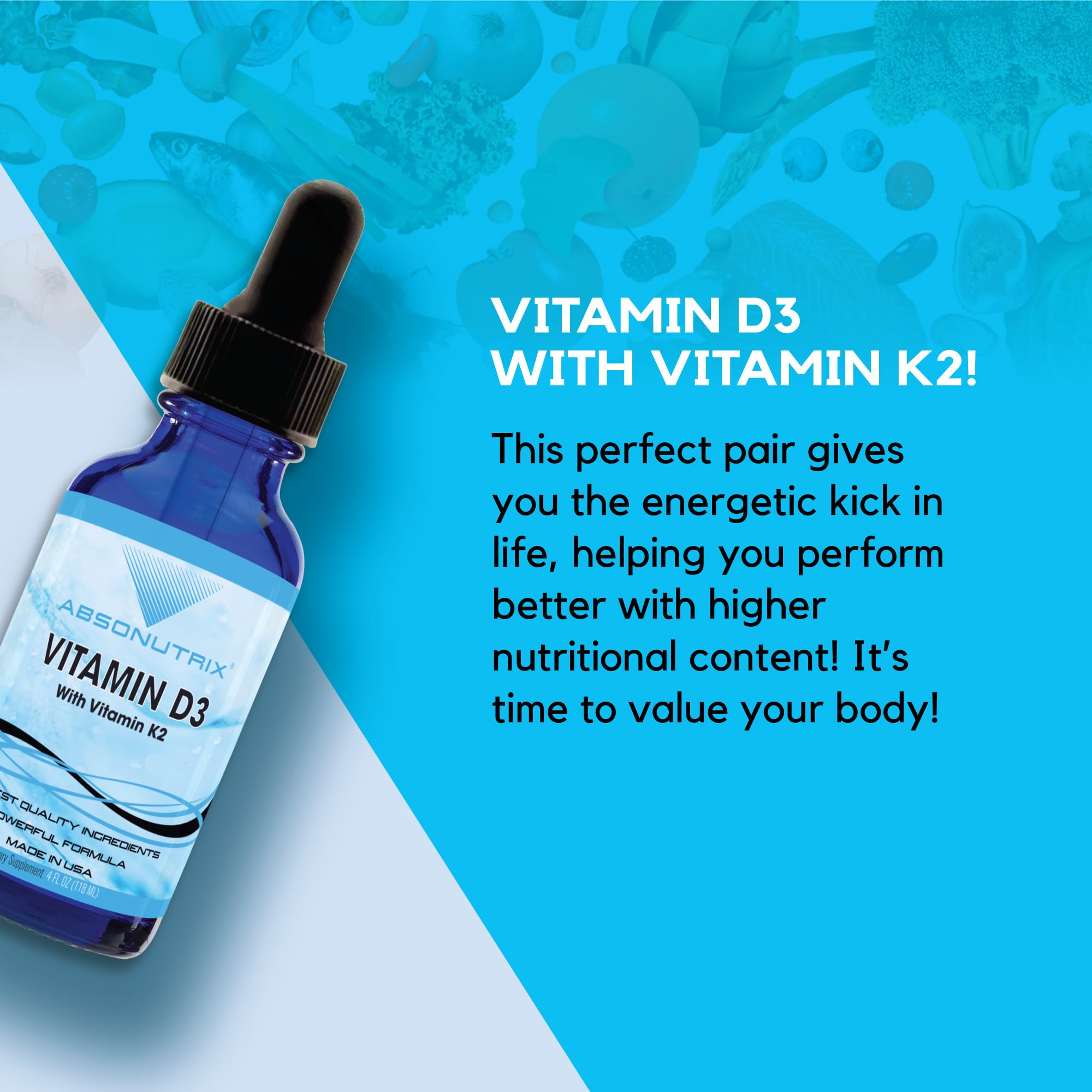 Vitamin D3 K2 Liquid Supplement, 390mg, 4 Oz Liquid — Amazon image 4