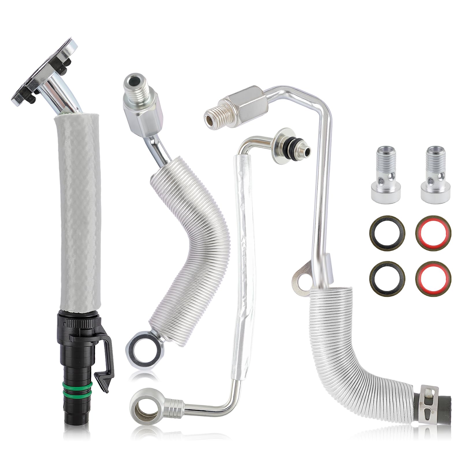 Photo 1 of ** sold as is no refund/return** see comments
AUTOKAY Turbo Charger Coolant Return Hose Line Fit For Chevy Cruze Sonic Trax for Buick Encore GM1.4L 4Pcs Turbo Oil Return Drain & Oil Feed Pipe Kit 55567067