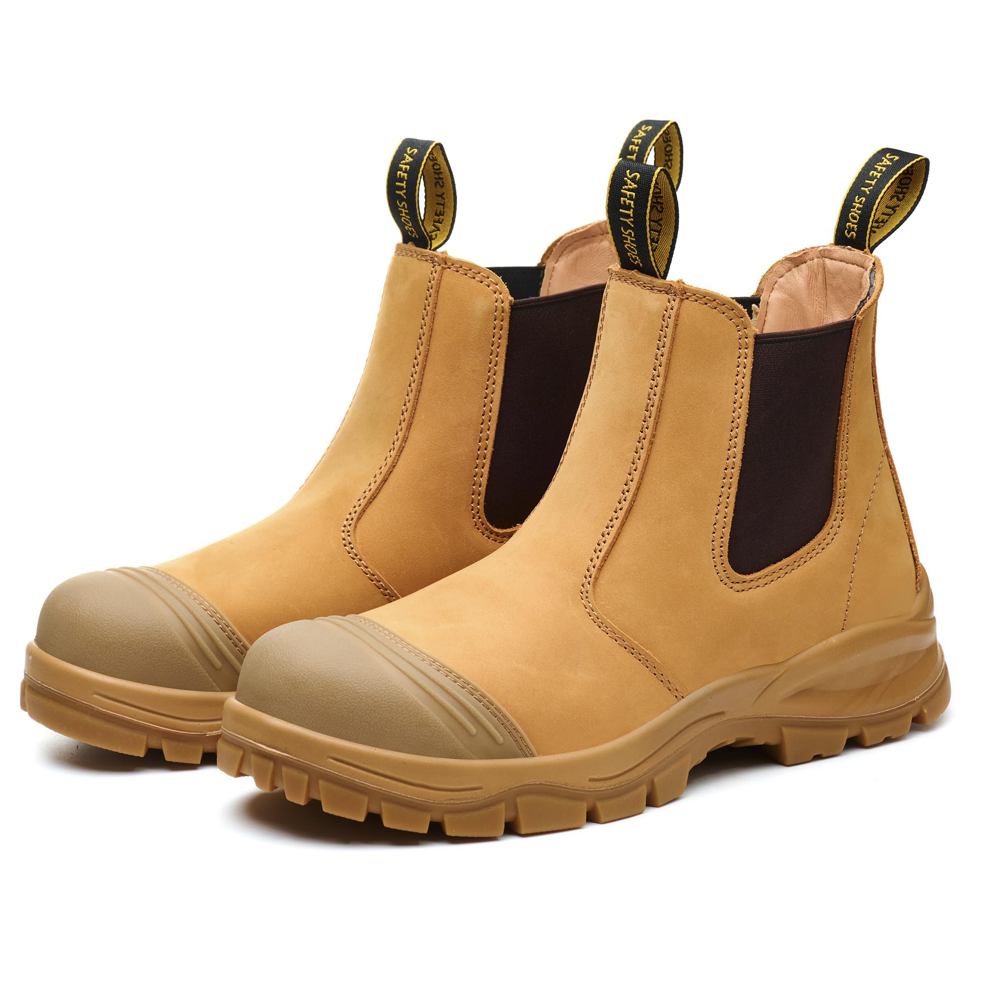 Chelsea Botas de seguridad para hombre Botas con puntera de acero para el trabajo Botas a prueba de pinchazos