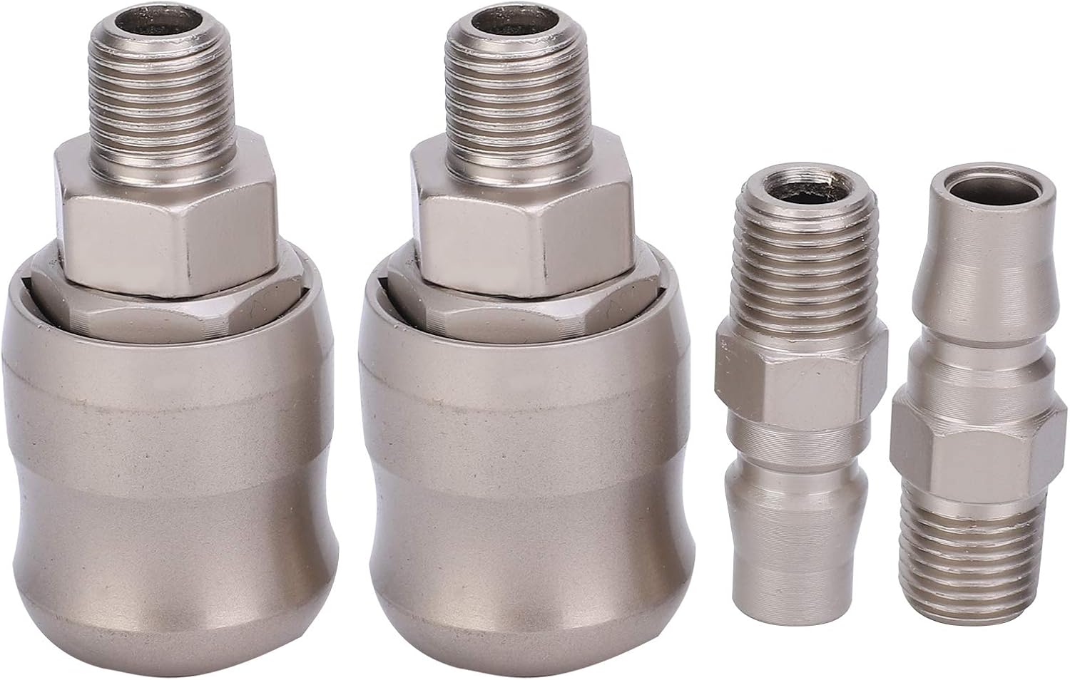 Thincol 2-Pairs Air Coupler and Plug Kit,20SM + 20PM Male and Female Push to Connect Pipe Fitting Adapter Pneumatic Connector for Air Compressor Automotive,Type C