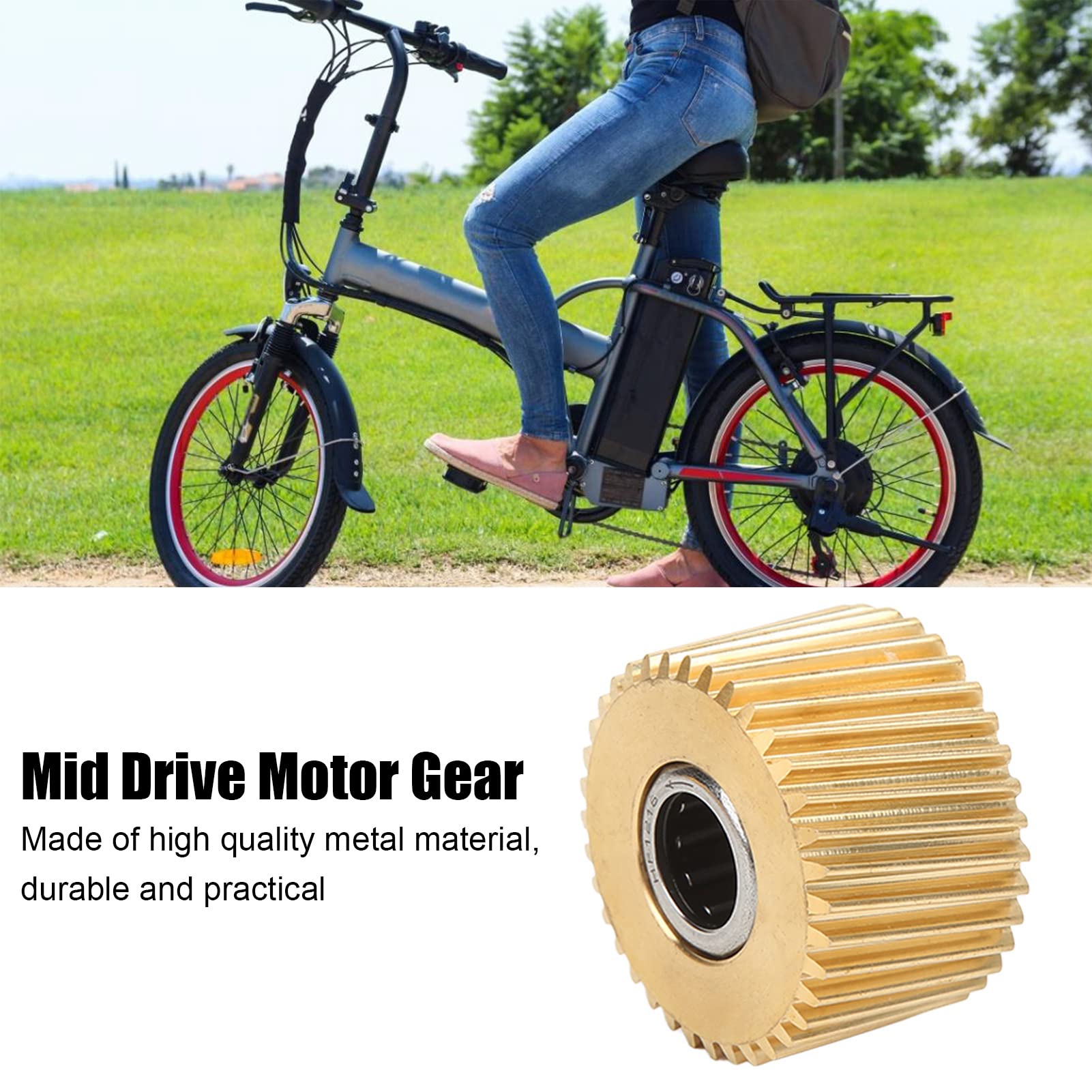 BuyWeek Engrenage de moteur d'entraînement intermédiaire, pièce de mise à niveau de l'engrenage de remplacement du moteur d'entraînement intermédiaire de vélo électrique pour moteur d'entraînement int