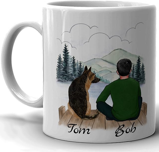 4GIFTSAKE Boy Dog Coffee Mug  White, Customisable Dog Dad Mug with Quote for Dog Parents & Animal Enthusiasts| Kitchen Décor & Gifting