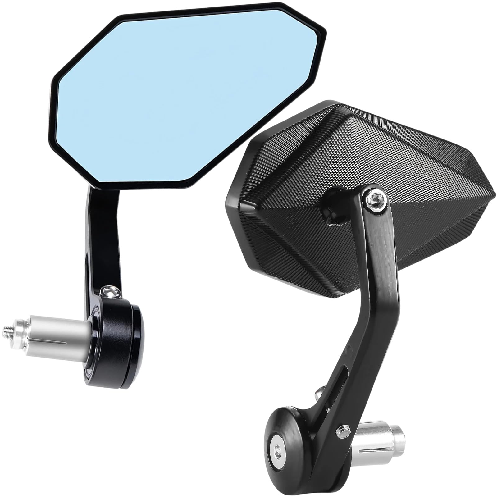 Photo 1 of DgNeLai Motorcycle Bar End Mirrors CNC Aluminum Alloy Handlebar Mirror Anti-Blue Rear View 360 Degrees 22MM 7/8" Inch Handle for Standard Super Sport Naked Street Bike Cruiser Scooter Minimoto