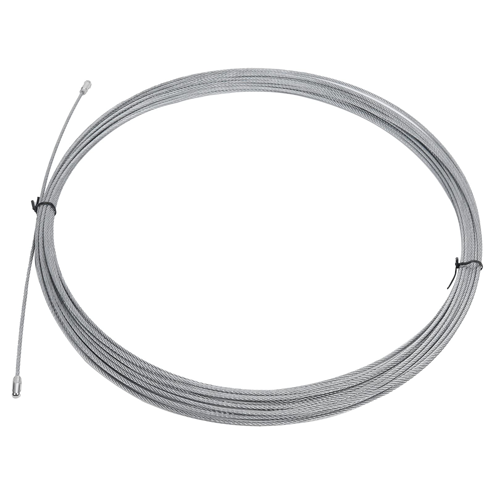 Aramox Fune Cavo in Acciaio Inossidabile 0,4 Mm X 50 M Costruzione a Trefoli Rivestimento Liscio Flessibile per Ascensore Sollevamento Trazione Traino Tirare e Reggiare