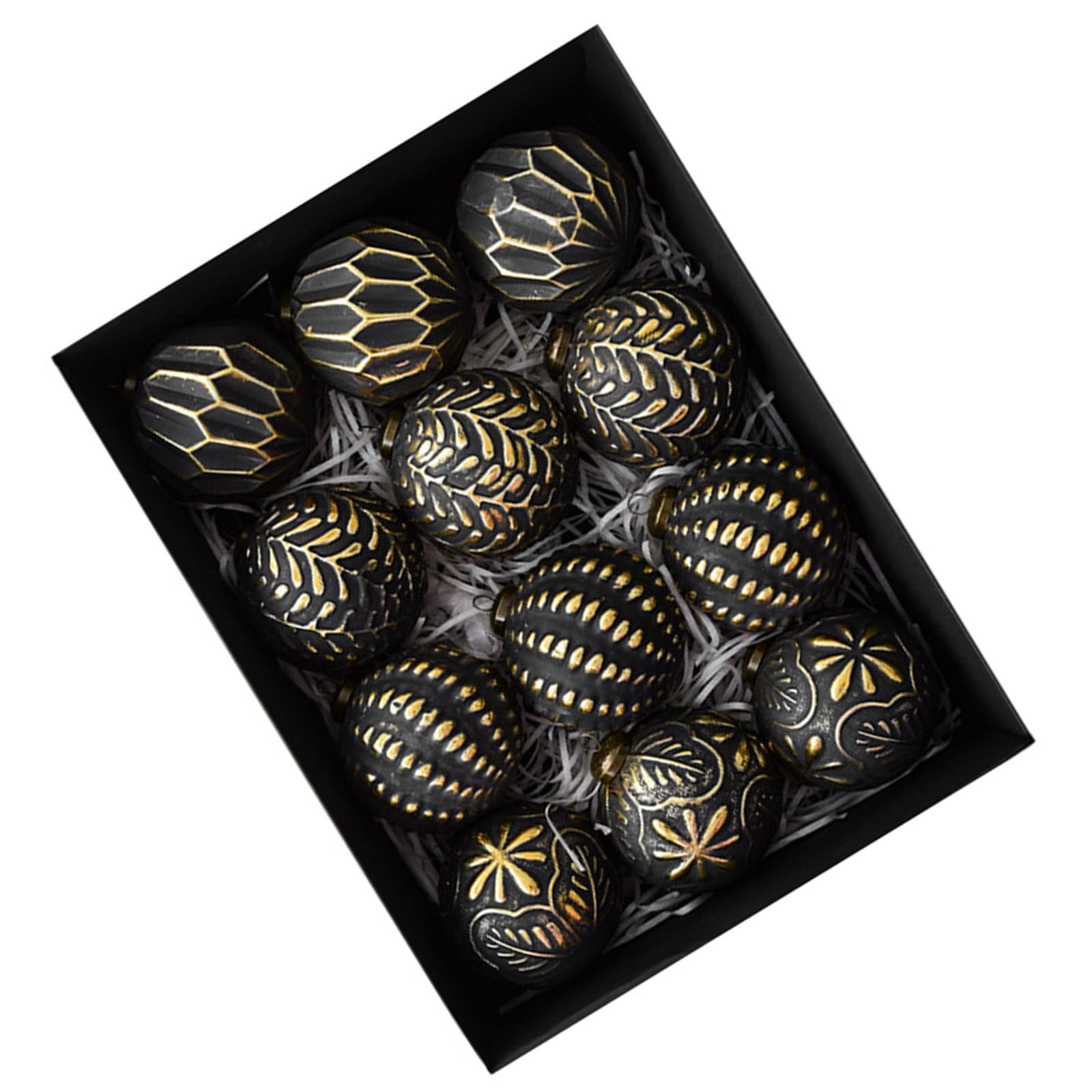 12Pcs Glittering Christmas Ball Baubles Ornament Shatterproof Tree Hangings Decorations For Winter Holiday Ball Pack