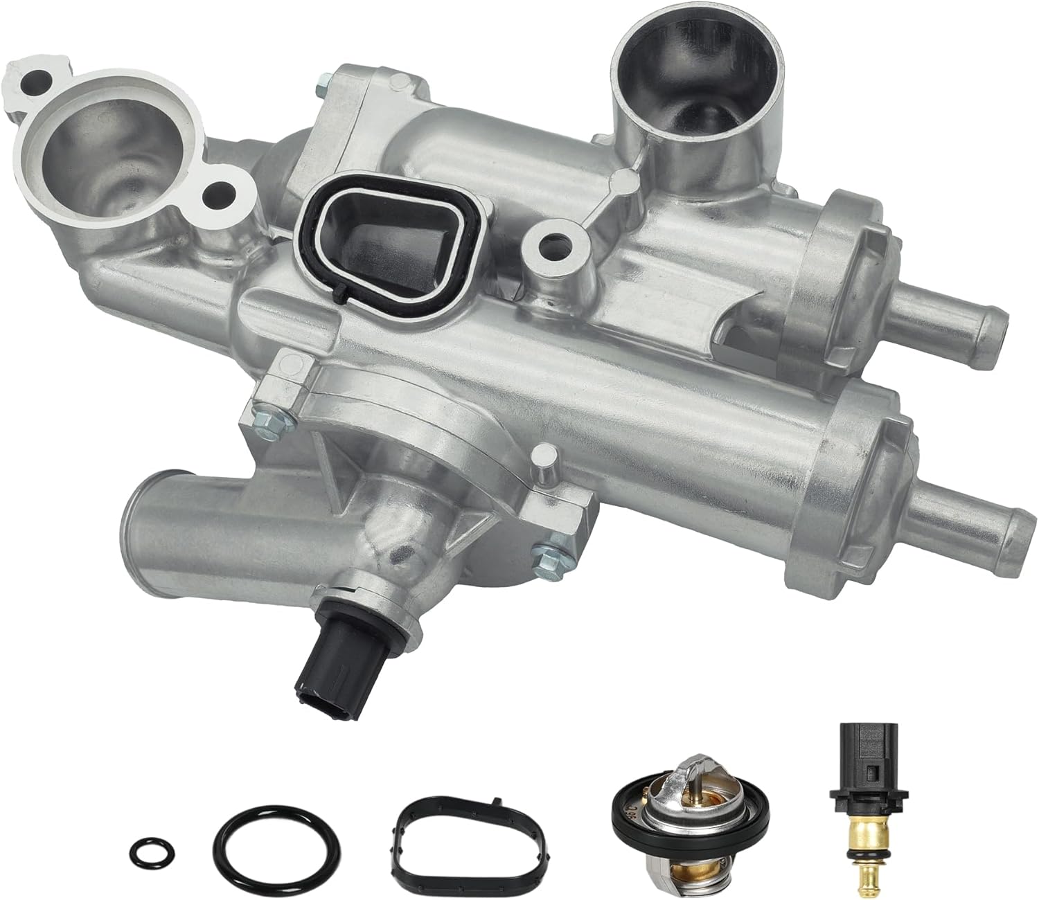 NOVAPARTS 68003582AB Upgrade Aluminium Thermostat Housing Assembly for Dodge Jeep Chrysler 200 Sebring Compass Patriot Avenger Caliber Journey 1.8L 2.0L 2.4L #902-319