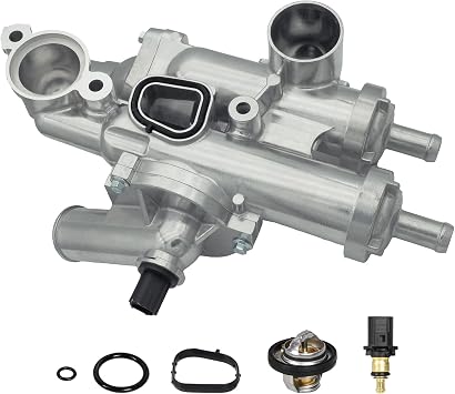 NOVAPARTS 68003582AB Upgrade Aluminium Thermostat Housing Assembly for Dodge Jeep Chrysler 200 Sebring Compass Patriot Avenger Caliber Journey 1.8L 2.0L 2.4L #902-319