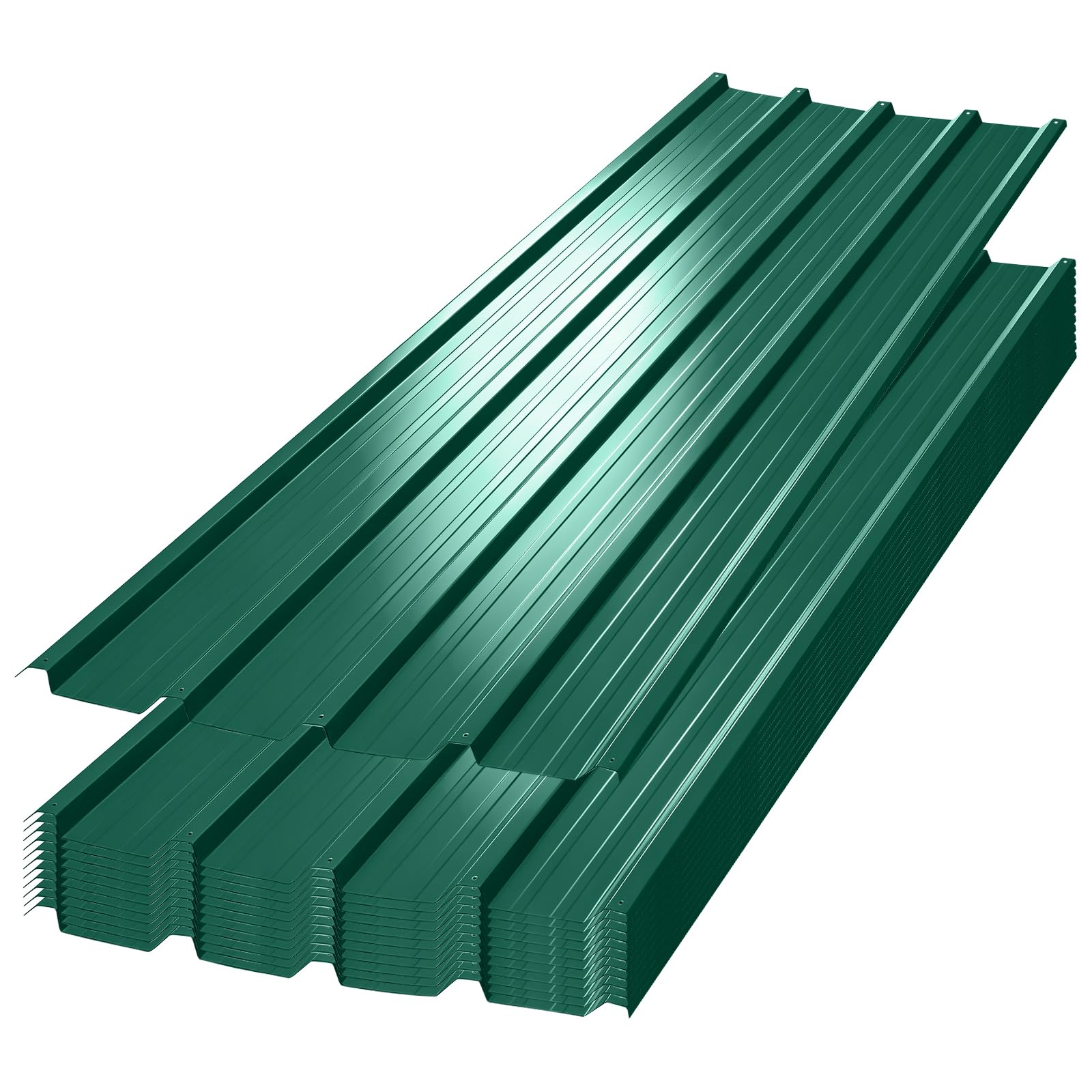 12pcs Metal Corrugated Roofing Sheets, Galvanised Roofing Sheet, 7m², 110x45cm Trapezoidal Grooved Roof Sheets Waterproof for Garden Shed Garage Carport Shed Greenhouse