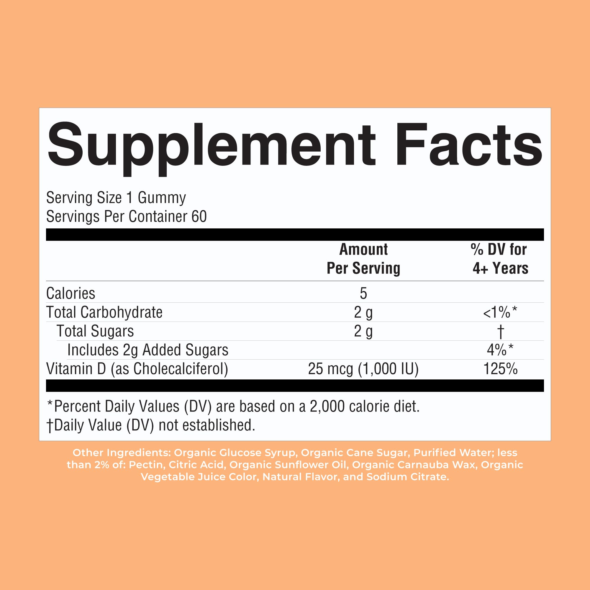 MARYRUTH'S USDA Organic Vitamin D3 Gummies for Ages 4+, Strawberry, 60 ct — Amazon image 9