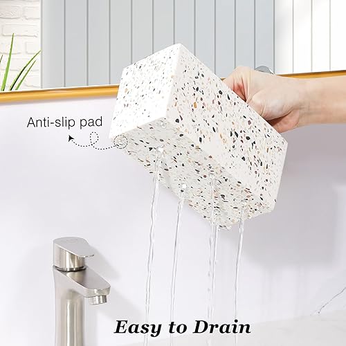 Vista 30 de Luxspire Soporte para cepillos de dientes, 3 ranuras, soporte eléctrico para cepillos de dientes y pasta de dientes, almacenamiento de resina