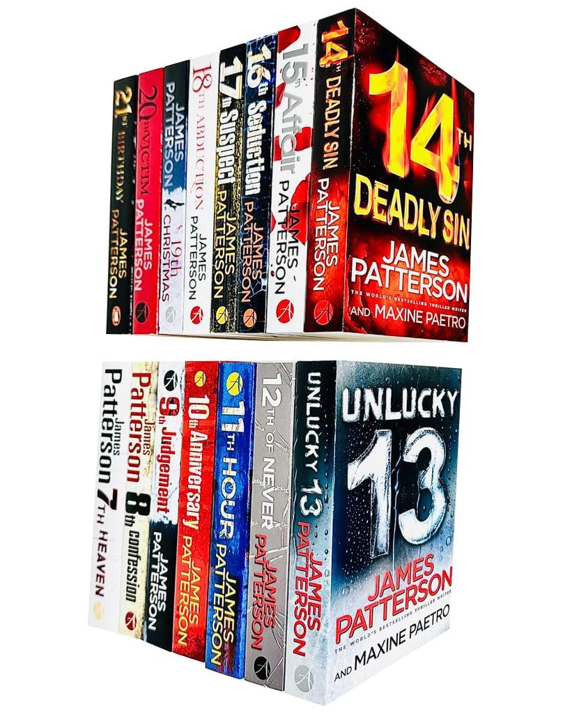 Women's Murder Club Series 15 Books Collection Set By James Patterson (Books 7-21) (7th Heaven, 8th Confession, 9th Judgement, 10th Anniversary, 11th Hour, 12th of Never, Unlucky 13 & More)