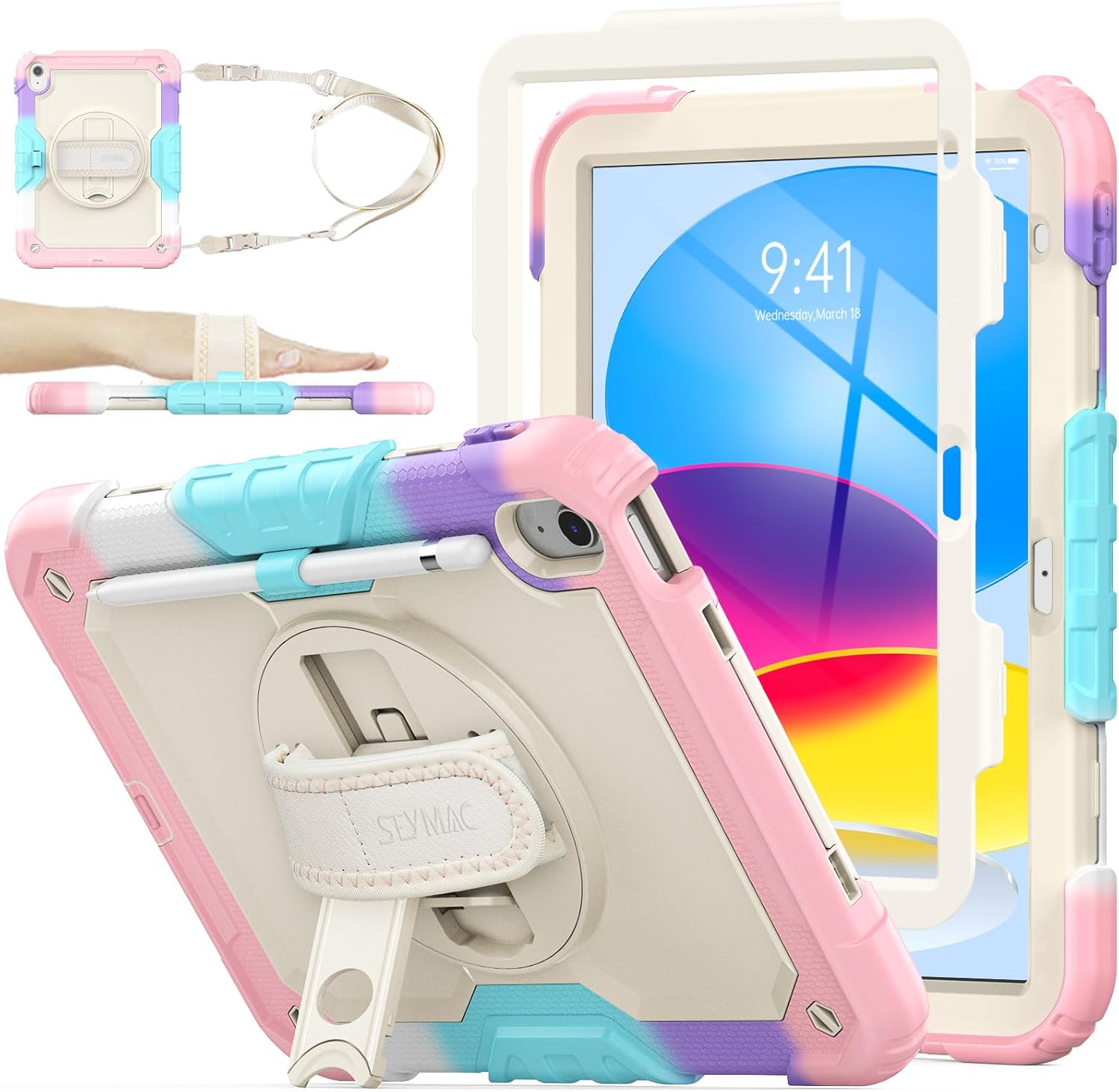 SEYMAC For IPad (A16) 11th/10th Generation Case 2025/2022 (11/10.9