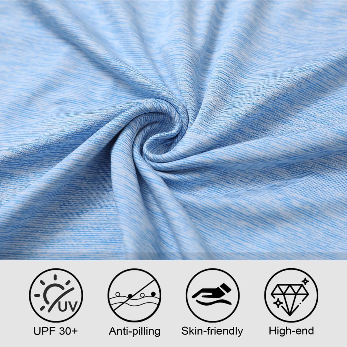 Rouen Quarter Zip Pullover Men Performance Dry Fit Mock Neck Brushed Casual Sports Golf Mens 1/4 Zip Pullover Sweatshirts - Image 5