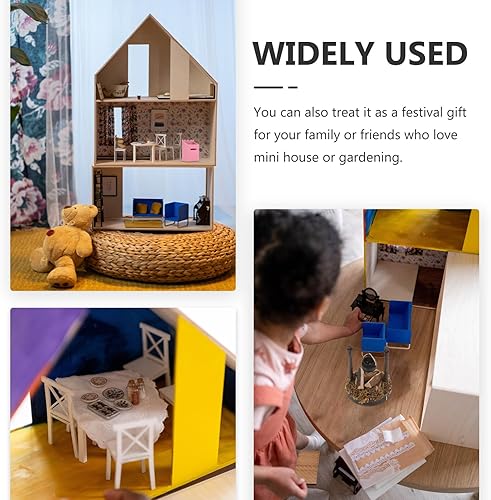 Miniatura 4 de Zerodeko Estufa en miniatura para casa de muñecas, estufa de leña para simulación, estufa colgante en miniatura, casa de muñecas, decoración de