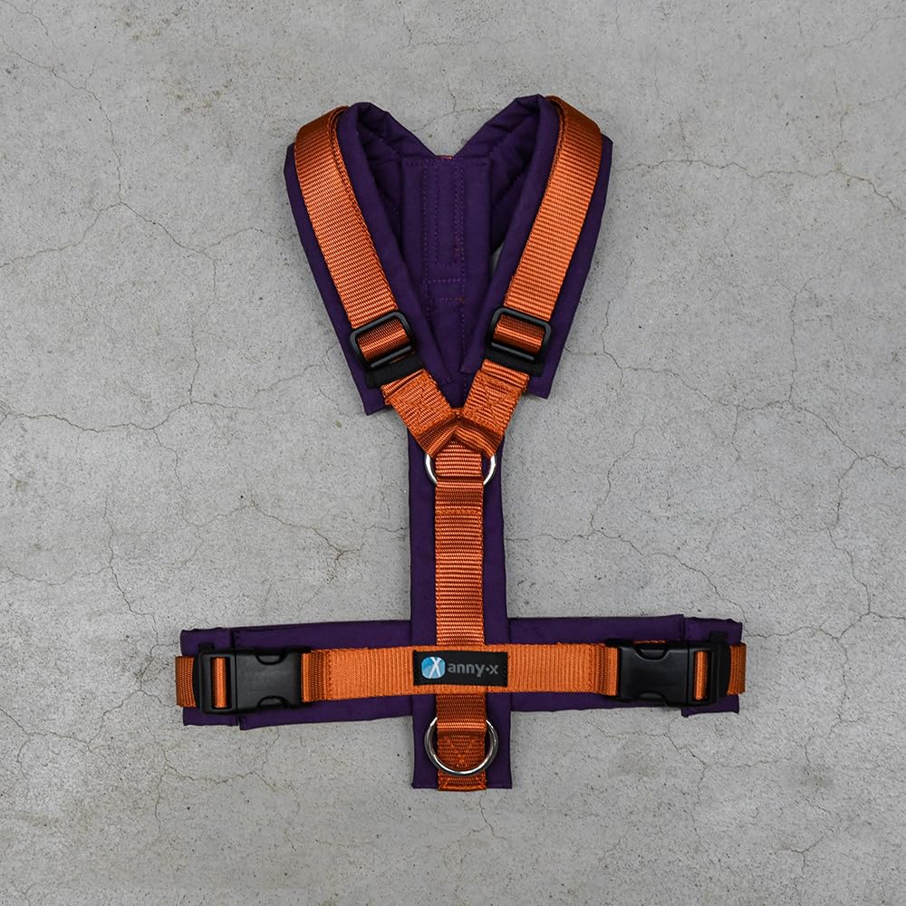 Anny-X Brustgeschirr Fun | Limited Edition Pflaume trifft Zimt | Hundegeschirr Größe XL (Brustumfang 78-96 cm)