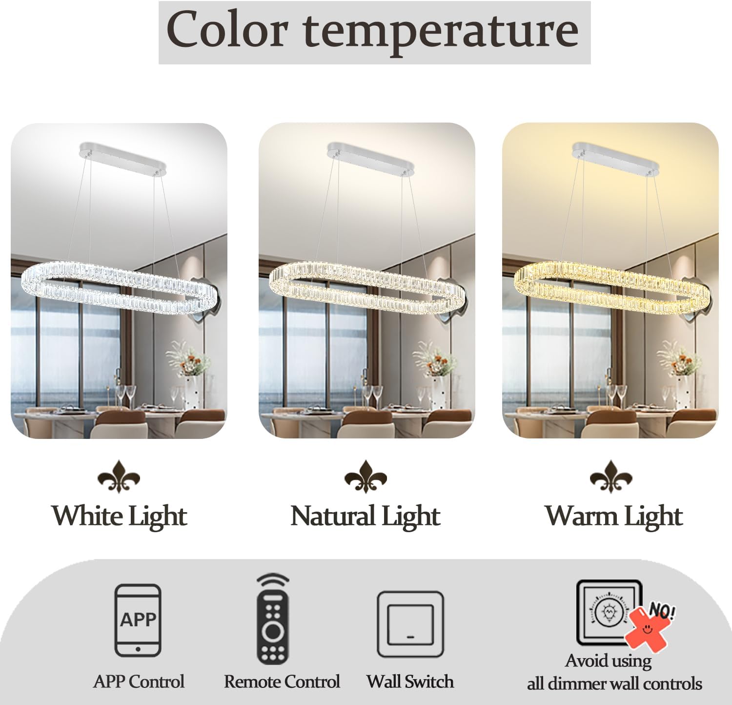 Flashing God Modern Crystal Chandelier,Rectangular Silver Chandelier,Oval Pendant Lighting Rectangle Crystal Ceiling Light for Dining Living Room Kitchen Island