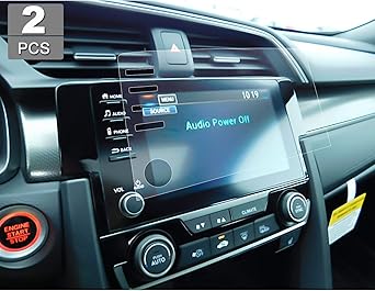 lfotpp fit for 2019 2020 2021 civic lx ex touring si ex l 4 buttons control screen protectors pet plastic center touch hd crystal clear in dash stere