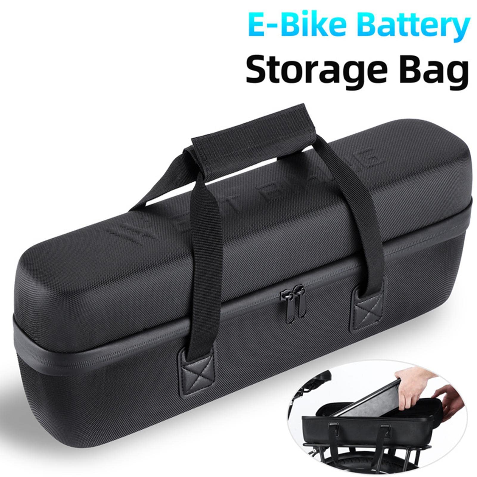 Genikeer Schutztasche Für Akku, Stoßfest Und Wasserdicht Akkutasche, Elektrofahrrad Akkutasche, Batterie Aufbewahrung Tasche Mit Doppelt Zu Öffnendem Reißverschluss Sport & Freizeit