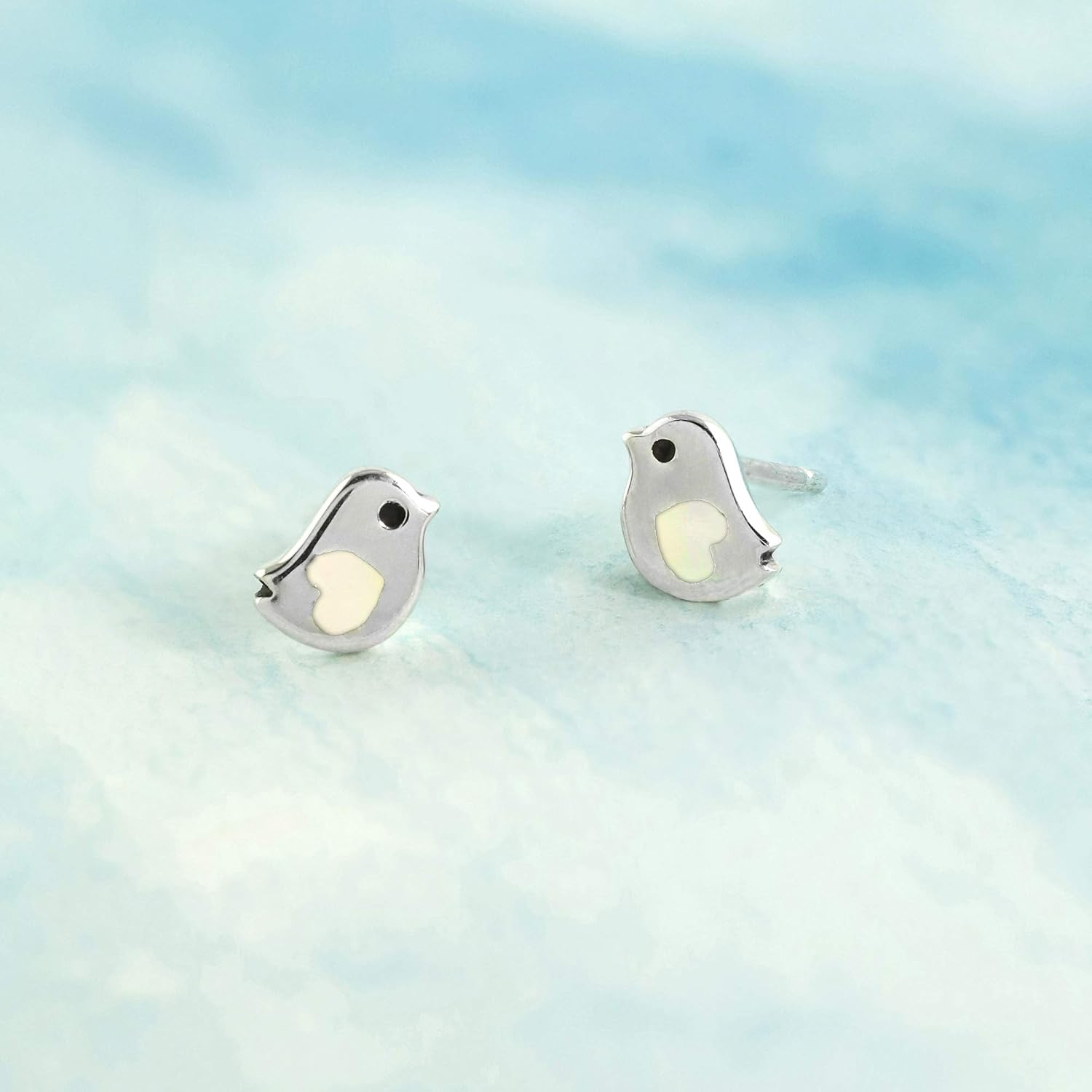 Boma Jewelry Sterling Silver Little Bird Stud Earrings