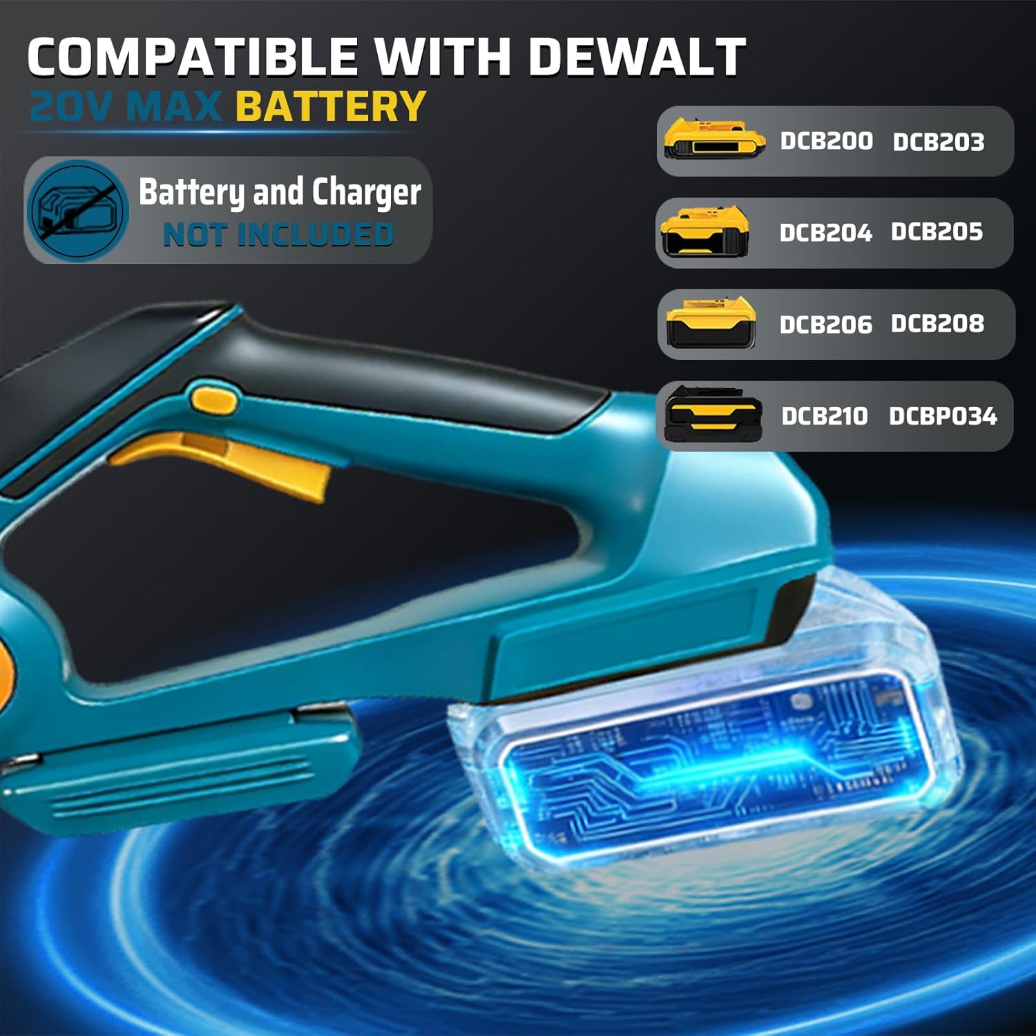 Electric Weed Wacker Cordless Eater Battery Powered Brushless Brush Cutter Powerful Weed Trimmer Compatible with Dewalt 20V Max Lithium Battery 4 Types Blades for Lawn Yard Garden(No Battery)