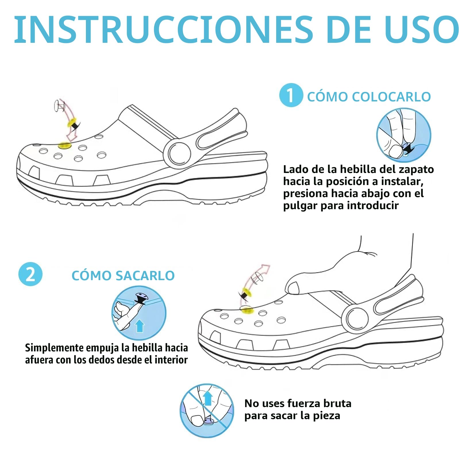 Crocs Pines para Zapatos 60 Pcs, Charms Adornos Jibbitz de PVC para Médicos Enfermeras Niños