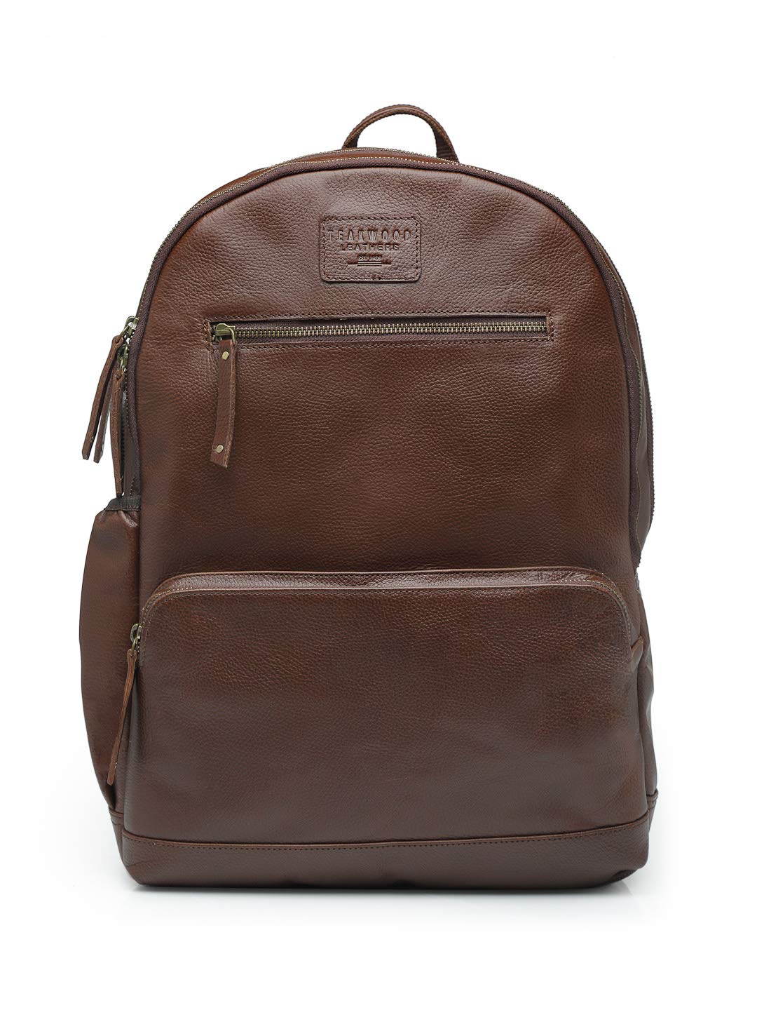 Teakwood Unisex Genuine Leather Brown Solid Backpack||Unisex Laptop Bag/Backpack (B08TMDNBM7) Amazon Price History, Amazon Price Tracker