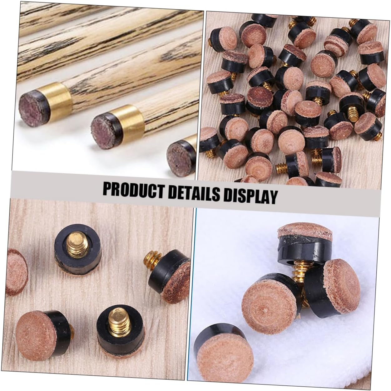 balacoo 160pcs Screw Billiard Cue Tips Leather Replacement Tips for Pool Sticks Essential Billiard Accessories for Players and Enthusiasts