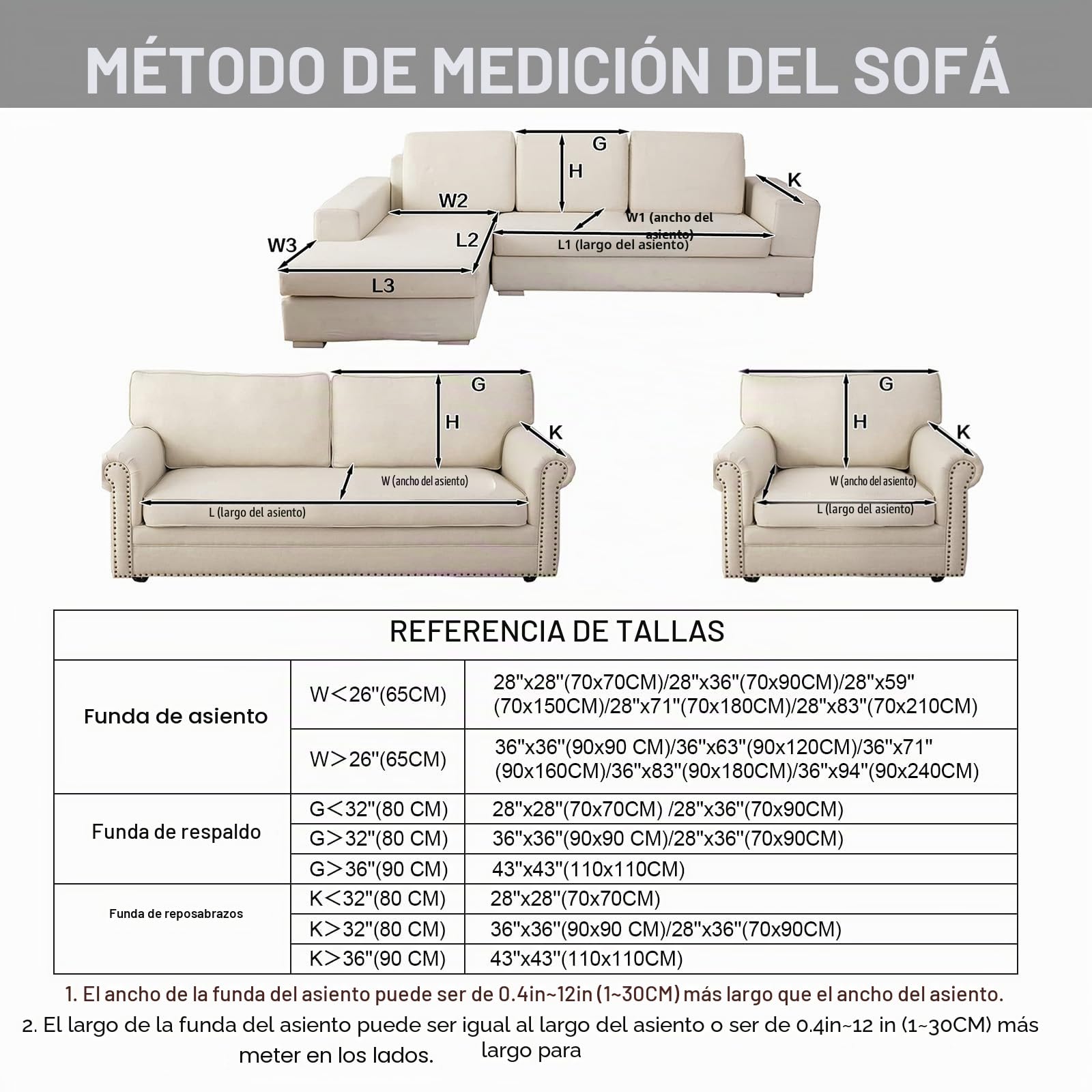ShowyLive Funda Sofa Chaise Long, Fundas Universal para Sofa 1 2 3 4 Plazas Protector de Cubre Sofa- Súper Suave Antideslizante Antiarañazos para Perros Gatos (90 * 240 CM, Gris Claro)