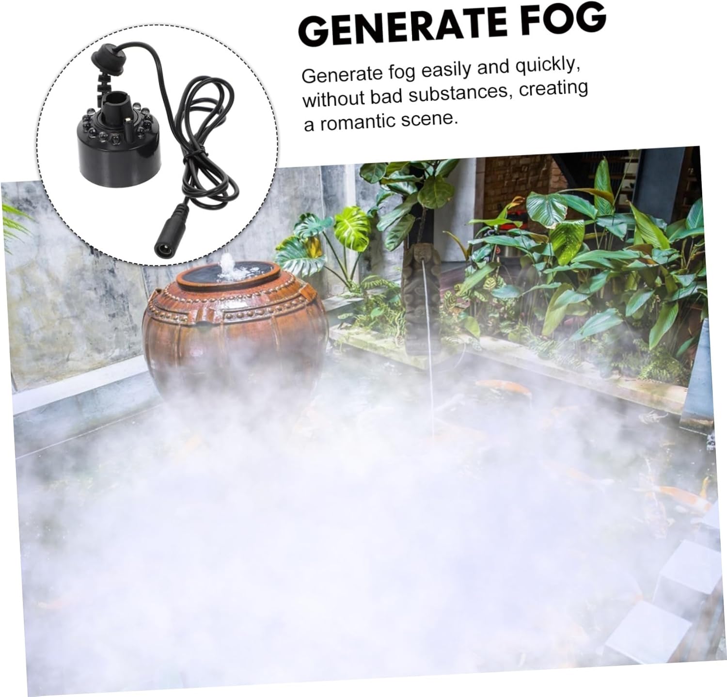 6pcs Halloween Fog Maker Creative Led for Fish Tanks and Indoor Fountains Water Feature Accessory to Use for Holiday Decorations