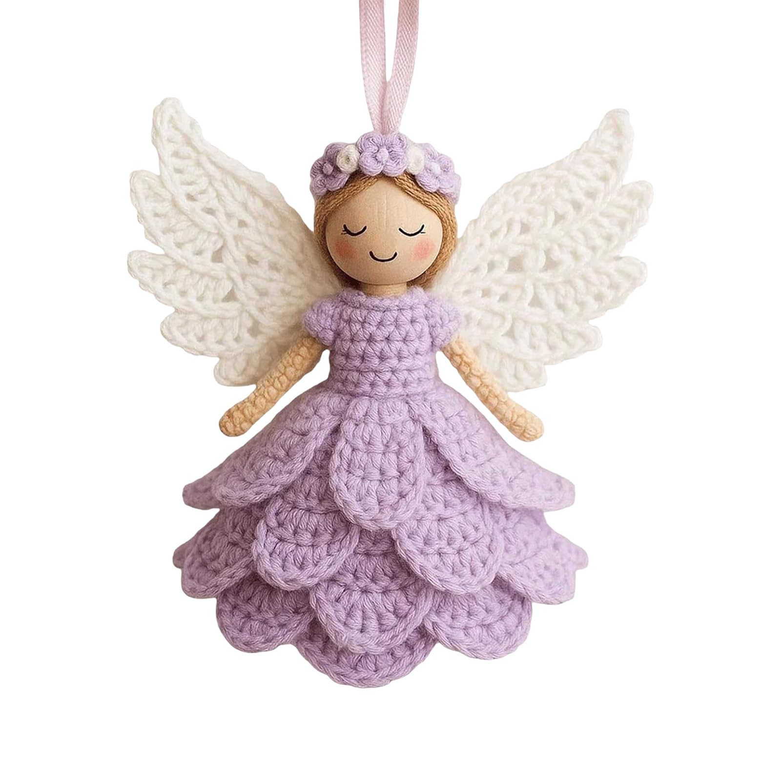 Xinsheinelry Crochet Christmas Girl Set for Home Decoration with Step-by-Step Tutorial Instruction Crochet Hook Yarn Holiday Hanging Decoration
