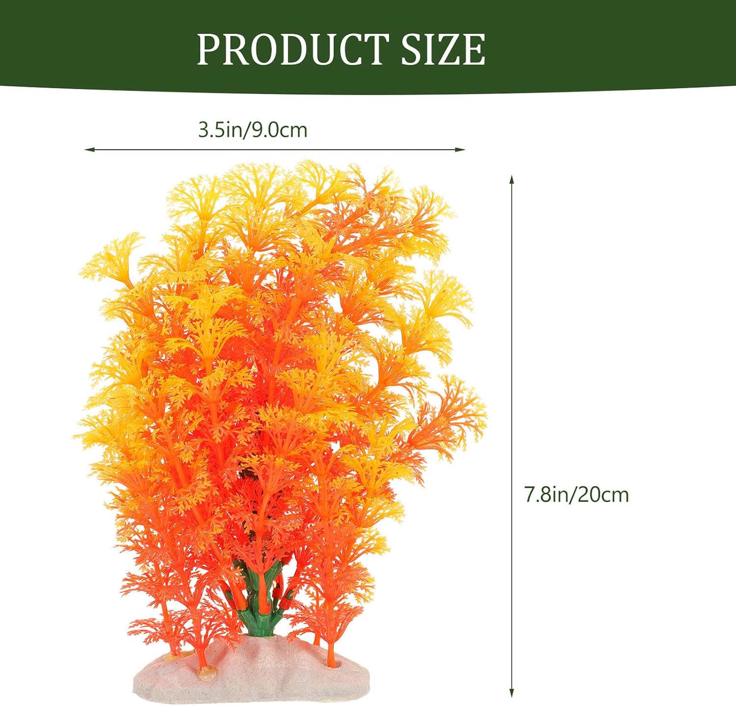 Outanaya Aquarium Decor Artificial Coconut Tree Plastic Fake Plant 18cm with Base Small Fish Tank Accessories Decorative Aquarium Plant for Desktop Home Fish Tank