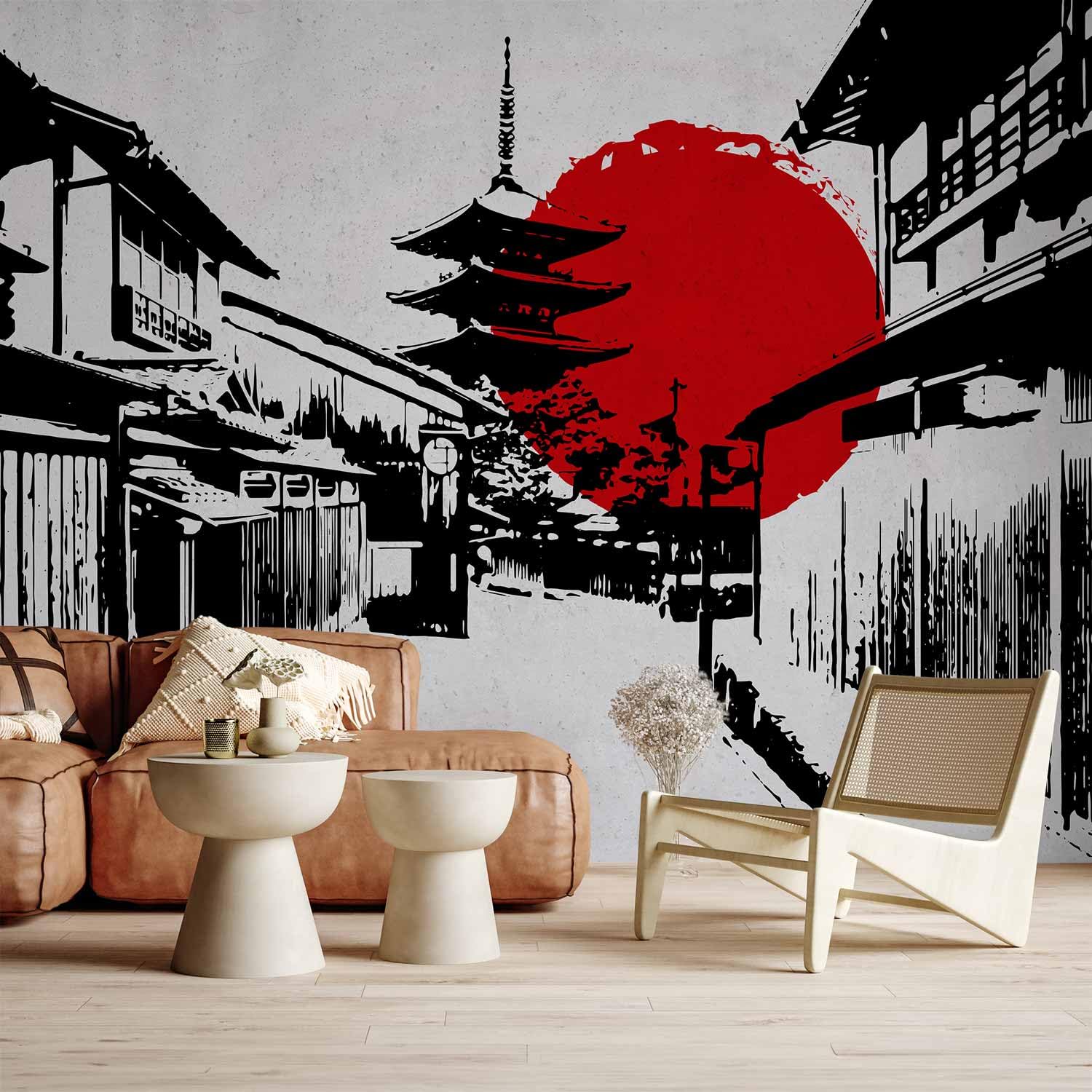 artgeist Wall Mural Japan 177x124 in - Non-Woven Wallpaper Fleece Wall Decor Photo Print Picture Image Design Landscape Kioto Like Painted d-A-10000-a-a