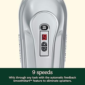 Cuisinart Power Advantage Plus 9-Speed Hand Mixer with Storage Case 8.5 x 3.9 x 8.9 inches Metallic HM-90BCS