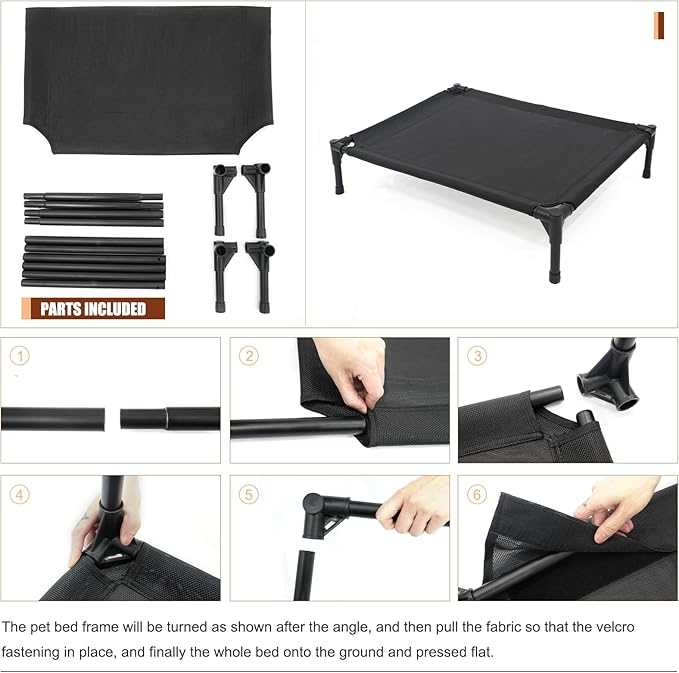Catre para Perro Grande Elevado Lavable miniatura 3