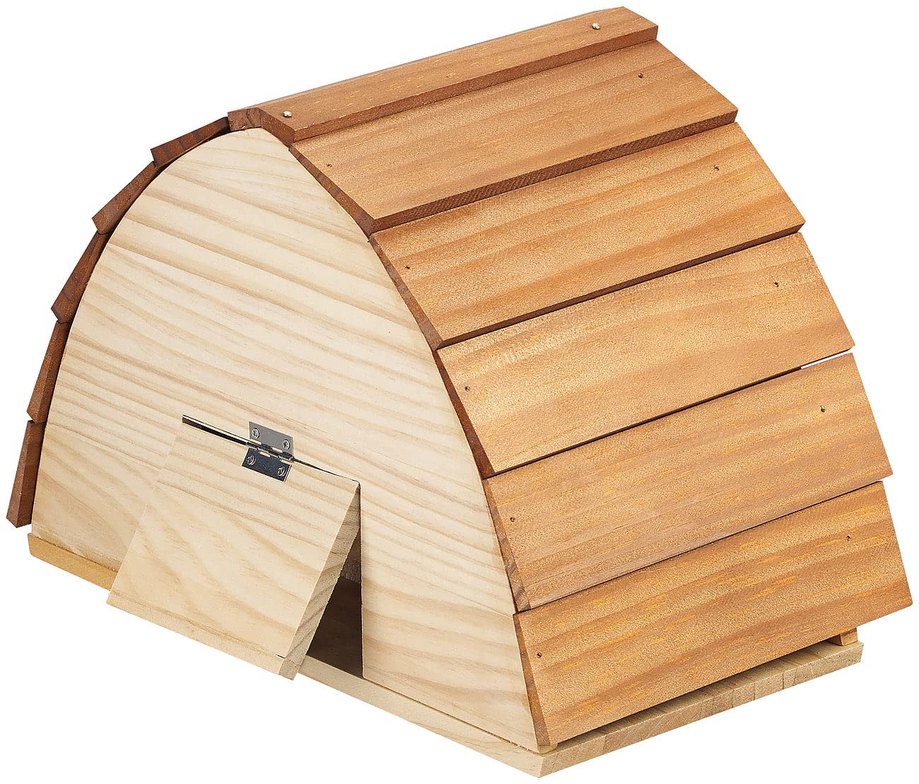 Royal Gardineer Igelhaus Bausatz Holz: 2er-Set wetterfeste Igelhäuser mit Schindeldach aus Echtholz, Bausatz (Igelfutterhaus, Igelnest, Insekten)