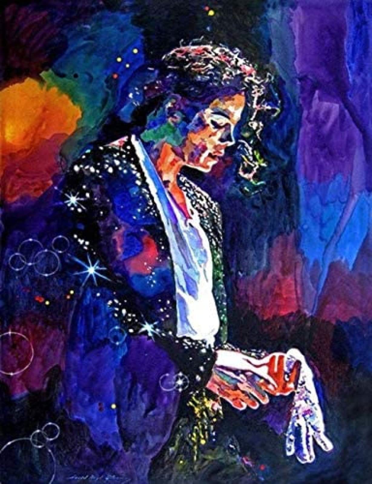 ERUZO 5D Diamond Painting Kits Michael Jackson Full Drill Rhinestone Diamond Embroidery Craft for Home Wall Decor 40x40cm