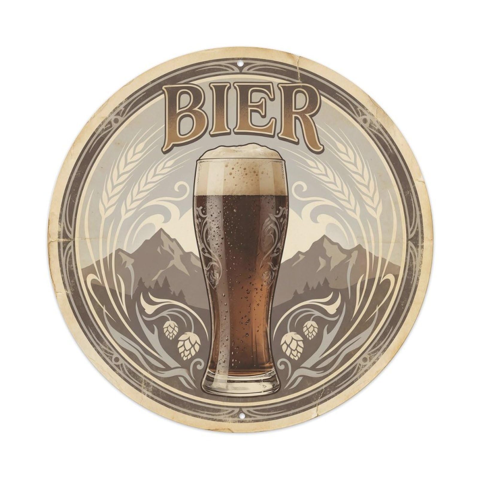 Pub Brewery Craft Beer German Lager Mug Food Travel Metal Tin Sign