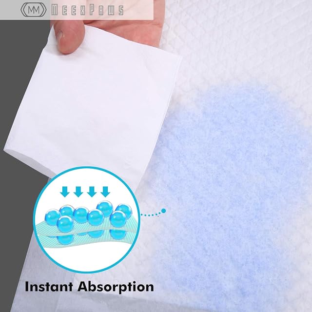 Foto 2 de 6 de MEEXPAWS Almohadillas de entrenamiento ultra absorbentes para perros grandes, 35.4 x 23.6 pulgadas